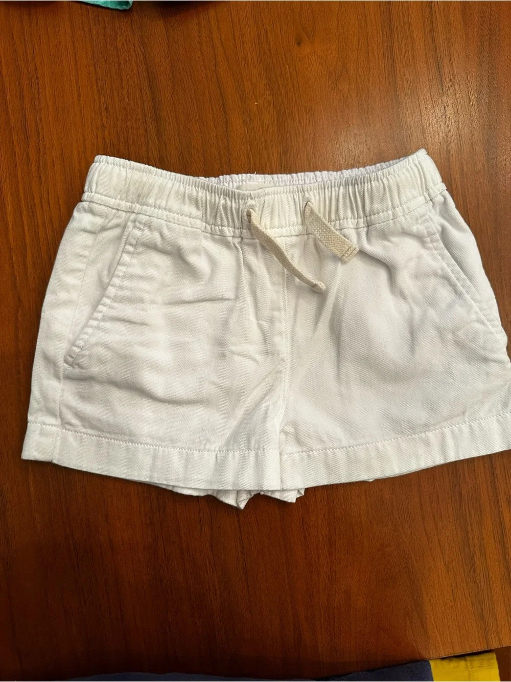 LOT! Crewcuts Kids 3 Pairs Elastic Waist Shorts Navy, Teal & White size 4